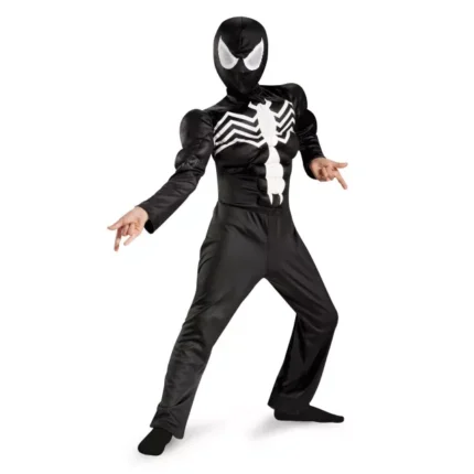 Halloween Kids Muscle Ultimate Black Spider-Man Costume