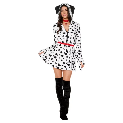 Halloween Adult Woman Dalmatian Dress Costume