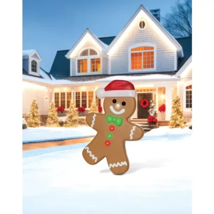 Christmas 3 Ft Light-Up Gingerbread Boy Animatronic