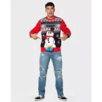 Christmas Light-Up Snowballs Deep Ugly Sweater