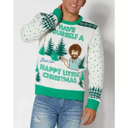 Christmas Light-Up Bob Ross Sweater