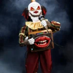 Halloween 6.6FT Laugh Track Jack the Sinister Smiling Clown Animatronic