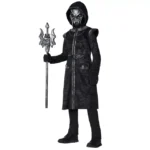 Kids Dark Overlord Halloween Costume with Mask and Dragon Staff